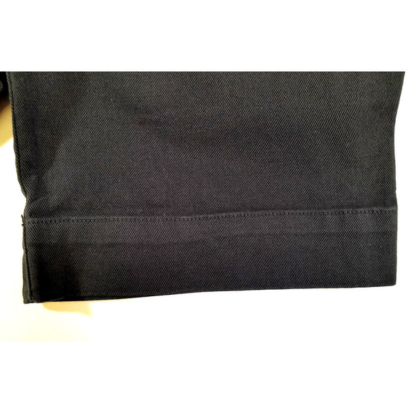 Quince Organic Stretch Cotton Twill Wide-Leg Crop Pant Black Size 32 NWT - Picture 6 of 13